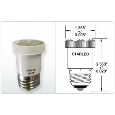 EDISON BASE W/ 4 SUPER FLUX LEDS